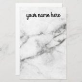 灰色の大理石のパーソナライズな文房具の紙 便箋 (正面/裏面)