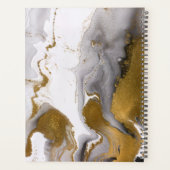 灰色の大理石の旋回カスタマイズ プランナー手帳 (裏面)