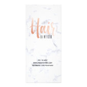 灰色の大理石の花崗岩バラ金ゴールドサロンサービスメニュー ラックカード (裏面)