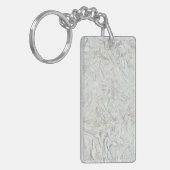 灰色の大理石サーフェスパターン キーホルダー (正面左)