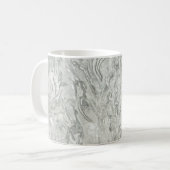 灰色の大理石サーフェスパターン コーヒーマグカップ (正面左)