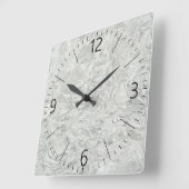灰色の大理石サーフェスパターン スクエア壁時計 (傾斜)