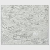 灰色の大理石サーフェスパターン ラッピングペーパー (フラット)