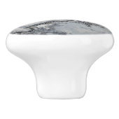 灰色の大理石パターン セラミックノブ (側面)
