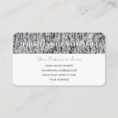 灰色の大理石構造モノグラムインテリア設計者 名刺 (裏面)