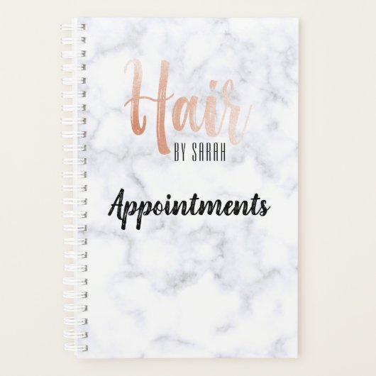 灰色の大理石花崗岩バラ金ゴールドアポイントメント プランナー手帳 (正面)