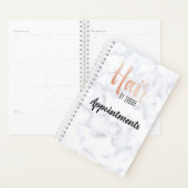 灰色の大理石花崗岩バラ金ゴールドアポイントメント プランナー手帳 (ディスプレー)