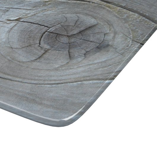 灰色の天然流木の木のテクスチャ カッティングボード (角)