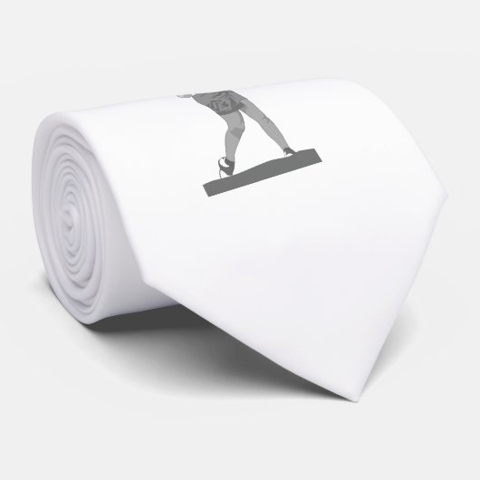 灰色の女性金ゴールドのロゴ ネクタイ (ロール)