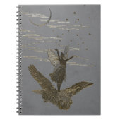 灰色の妖精の表紙のファンタジーのおとぎ話 ノートブック (正面)