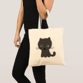 灰色の子猫 トートバッグ (正面(商品))