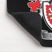 灰色の家紋の紋章付き外衣 マウスパッド (コーナー)