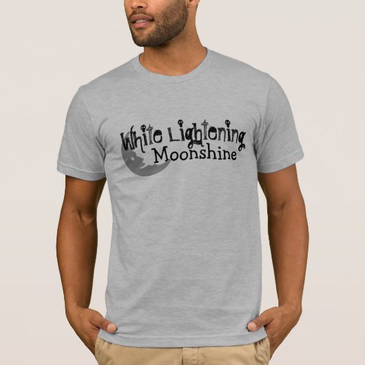 灰色の密造酒のティー-白い軽減 Tシャツ (正面)