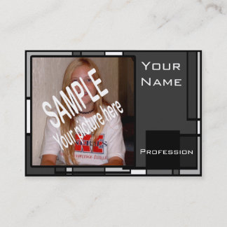 灰色の小型Compカードの陰 名刺