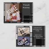 灰色の小型Compカードの陰 名刺 (正面/裏面)