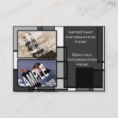 灰色の小型Compカードの陰 名刺 (裏面)