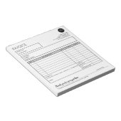 灰色の小規模企業の請求書売上入金テンプレート ノートパッド (アングル)