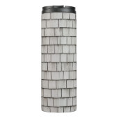 灰色の屋根板のクローズアップ写真 タンブラー (裏面)