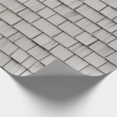 灰色の屋根板のクローズアップ写真 ラッピングペーパー (角)