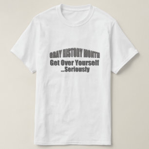 灰色の履歴月 Tシャツ
