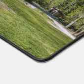 灰色の山を見せる人がいるデスクマット デスクマット (コーナー)