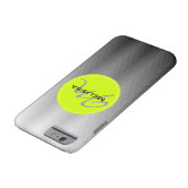 灰色の山形グラデーションの緑のモノグラム名 Case-Mate iPhoneケース (底)