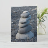 灰色の岩の山がビーチ サンキューカード (スタンド正面)