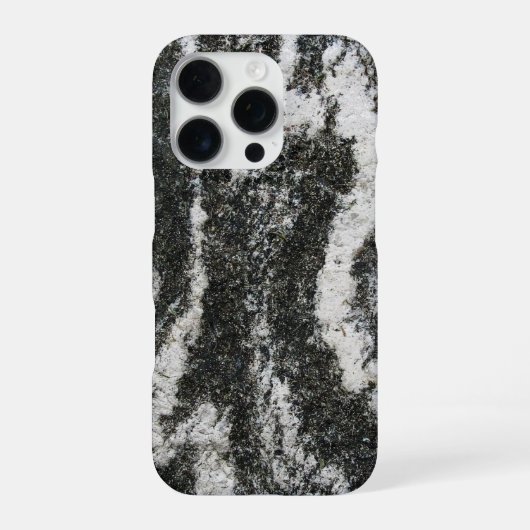灰色の岩石とネコの模様 iPhoneケース (裏面)