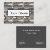 灰色の岩石模様 名刺 (正面/裏面)
