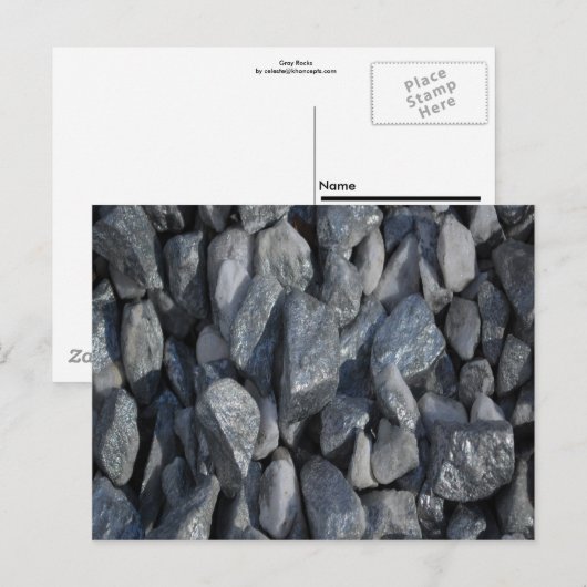 灰色の岩 ポストカード (正面/裏面)