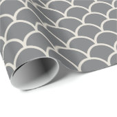 灰色の帆立貝のギフトの包装紙のタン ラッピングペーパー (ロールコーナー)