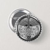 灰色の心気にナース 缶バッジ (正面&裏面)