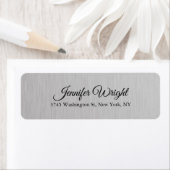 灰色の手書きエレガントプレーンモダンデザイン ラベル (インサイチュ)