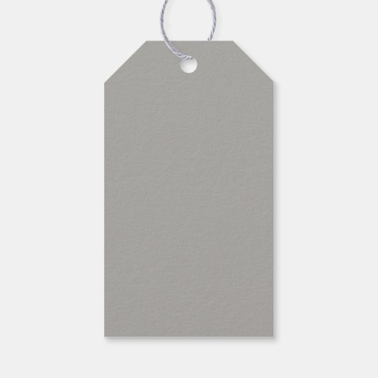 灰色の手書き赤ちゃんシャワーありがとう ギフトタグ (裏面)