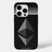 灰色の投資を使用したEthereum投資暗号アイコストライプン Case-Mate iPhoneケース (裏面)