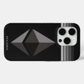 灰色の投資を使用したEthereum投資暗号アイコストライプン Case-Mate iPhoneケース (裏面 (横))