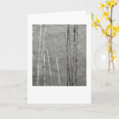 灰色の抽象美術の黒い及び陰刻 カード (黄色い花)