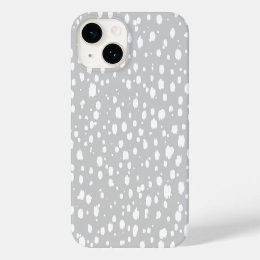 灰色の抽象芸術のドット Case-Mate iPhoneケース (裏面)