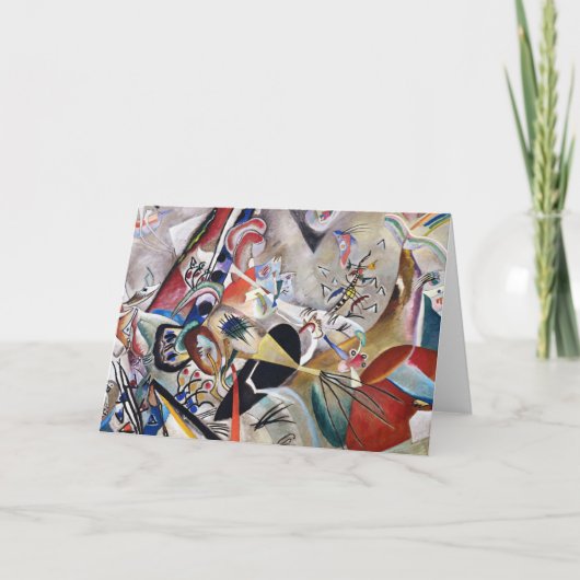 灰色の挨拶状のKandinsky カード (正面)