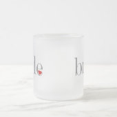 灰色の文字の花嫁 フロストグラスマグカップ (中央)