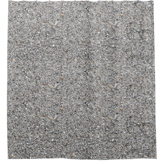 灰色の斑点のあるデザイン シャワーカーテン (正面)