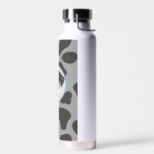 灰色の斑点のある犬のペット ウォーターボトル (左面)