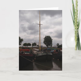 灰色の日に帆船を降ろす カード