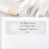 灰色の日の雪クリスマスラベル ラベル (インサイチュ)