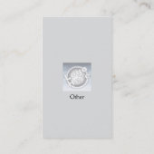 灰色の明白な垂直-ビジネス 名刺 (裏面)