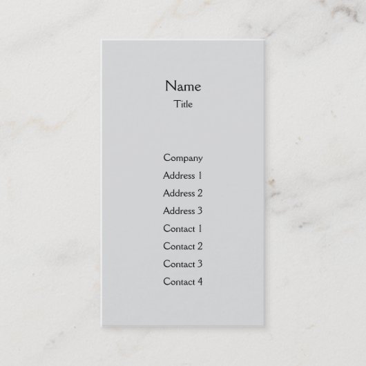 灰色の明白な垂直-ビジネス 名刺 (正面)