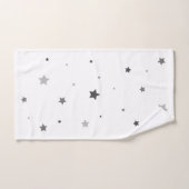 灰色の星のデザイン バスタオルセット (ハンドタオル)