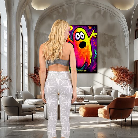 灰色の星のパターカスタムン(文字とロゴ) カプリレギンス