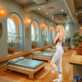 灰色の星のパターカスタムン(文字とロゴ) カプリレギンス