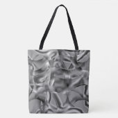 灰色の曲線、明るい色調 トートバッグ (正面)